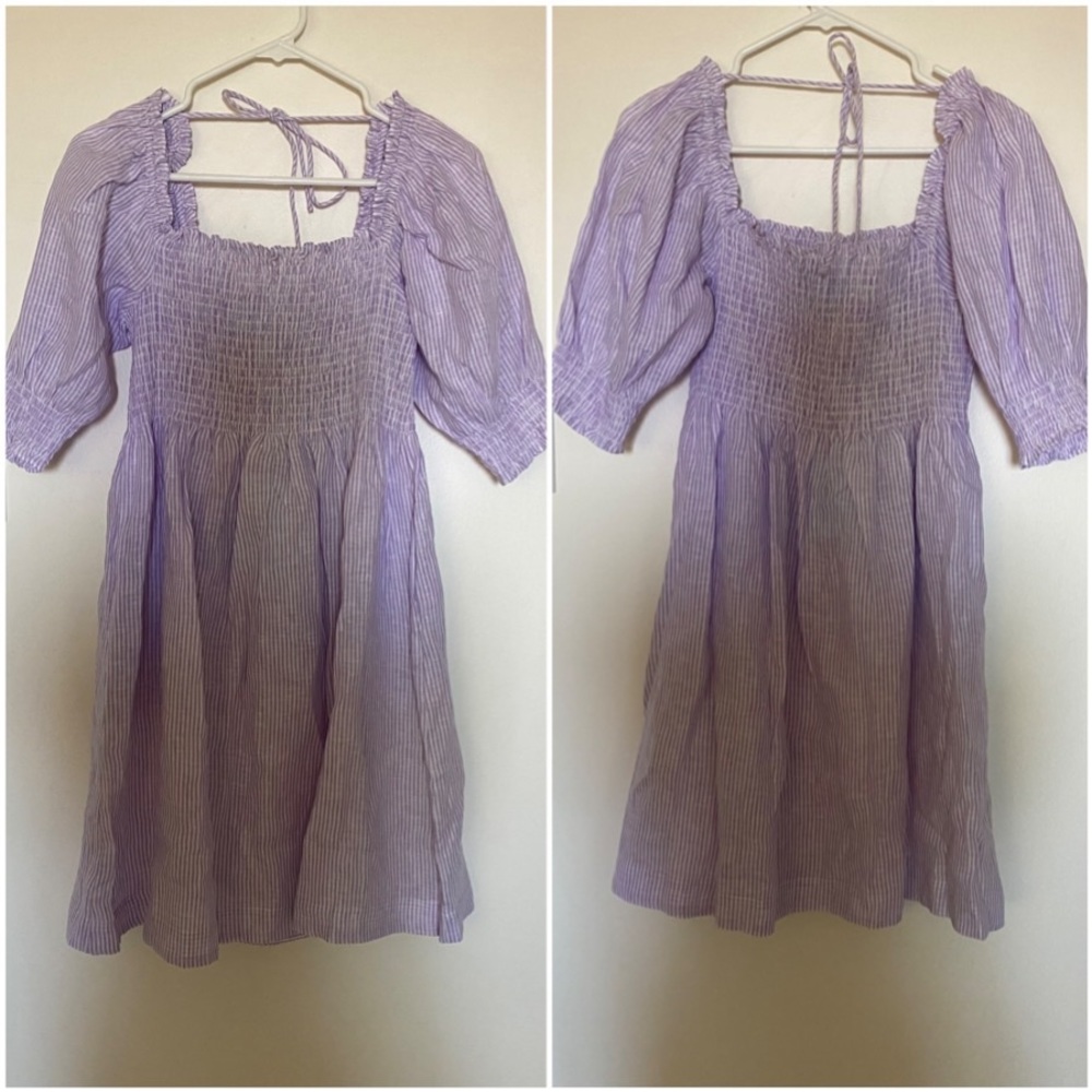 Hill House Athena Nap Dress Lilac Stripe S NWT - Picture 5 of 16